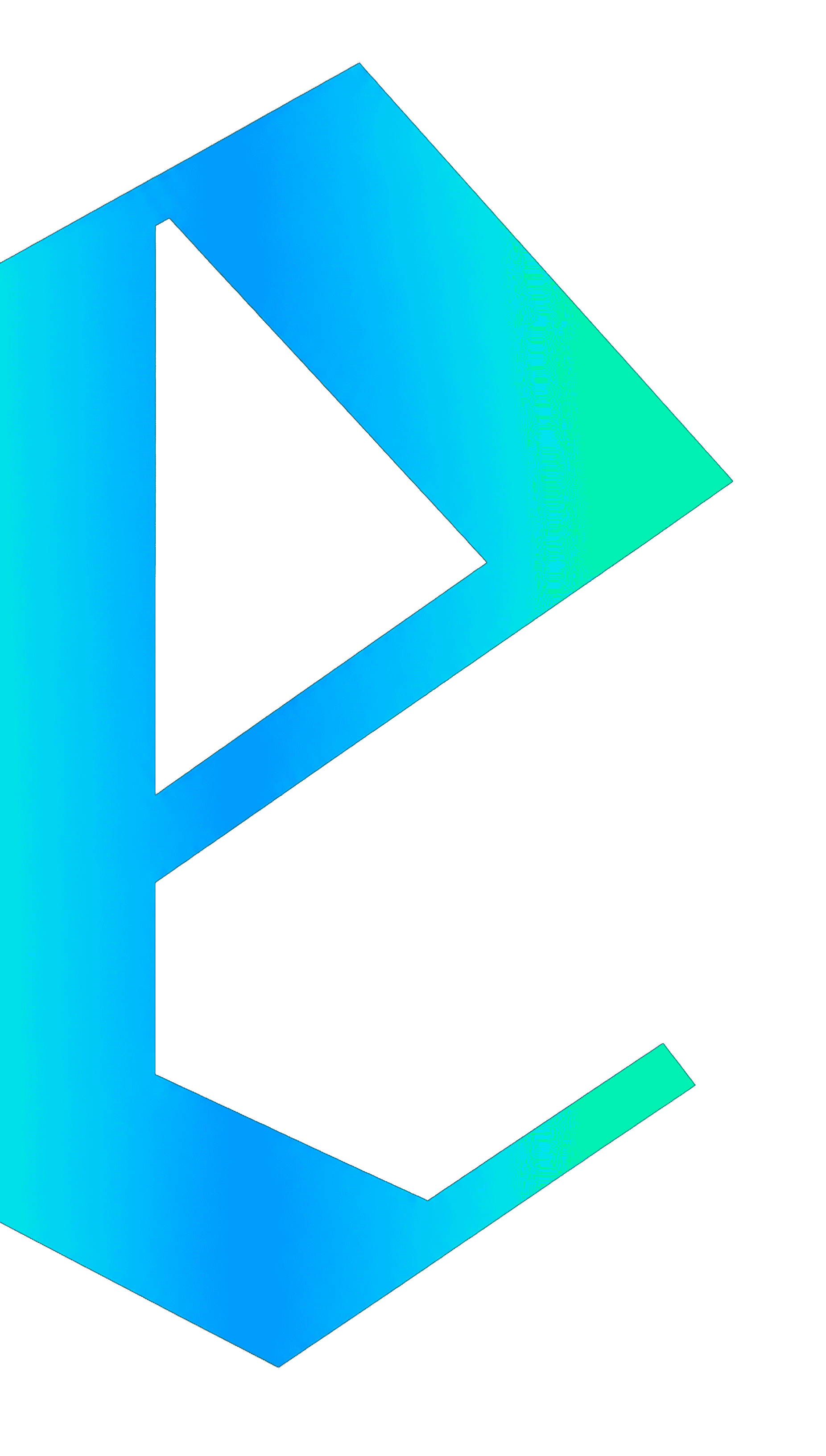 Cyan Geometric Prism